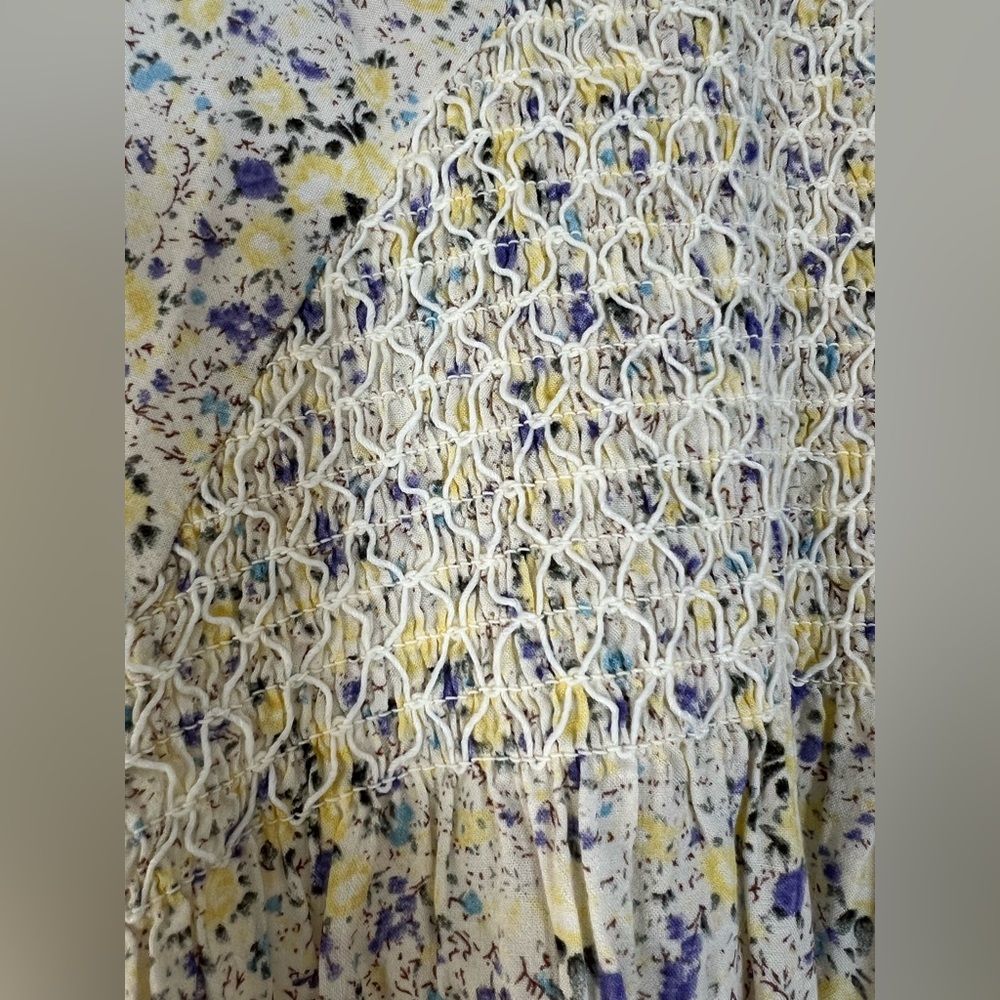 Hester & Orchard Ditsy Floral Short Sleeve Blouse Top Cottagecore Prairie Chic - Picture 5 of 9